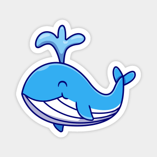 Cute Blue Whale Magnet