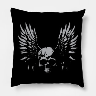 Skull with Wings Pillow