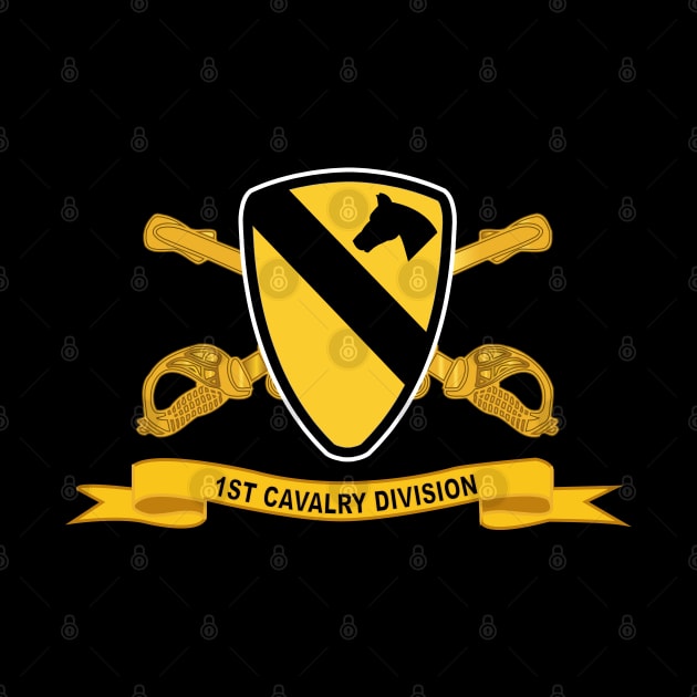 1st Cavalry Division - SSI  w Br - Ribbon by twix123844