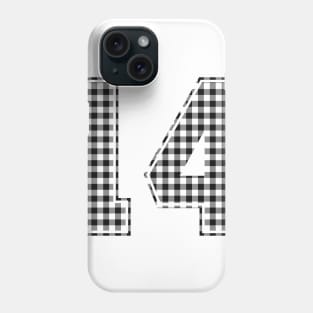 Plaid Number - 14 - Dark Phone Case