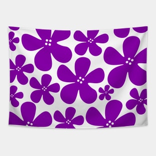 Purple flowers floral pattern design Tapestry