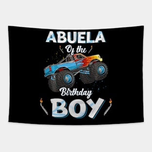 Abuela Of The Birthday Boy Monster Truck Bday Women Men Kids Tapestry