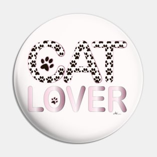 CAT LOVER Paws Cup Pink Pin