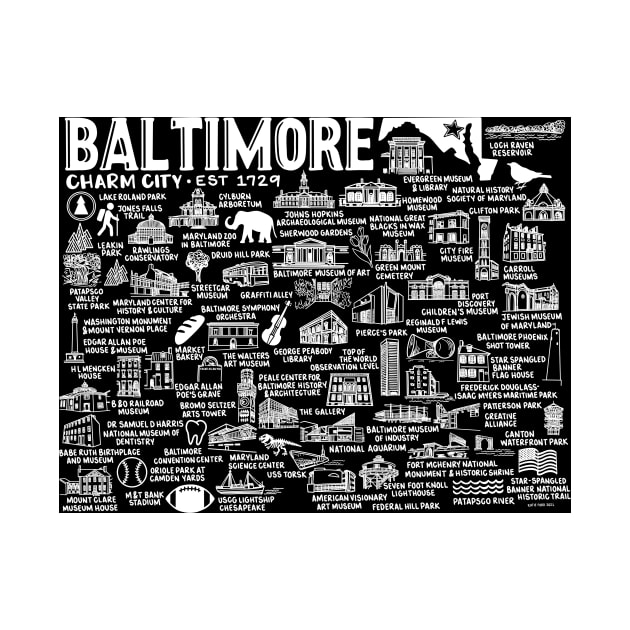 Baltimore Map by fiberandgloss