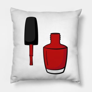 Red Nail Polish Bottle Pillow