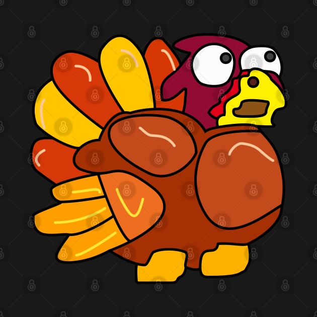 Chicken Turkey (eyes looking up right and facing right side) - Thanksgiving by LAST-MERCH