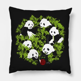 Panda and Bamboo Pillow