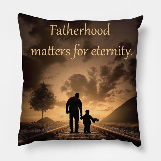 Inspiring gift for a Christian dad or father Pillow by Third Day Media, LLC.