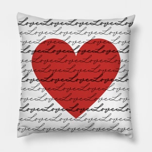 Love Letter 3D printed on Red Heart Pillow