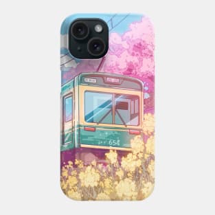 The Japanese spring travel and the cherry blossom Phone Case