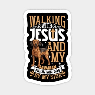 Jesus and dog - Bavarian Mountain Dog Magnet