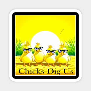 Chicks Dig Us Design Magnet