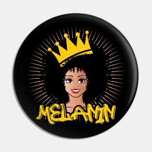 Afro Queen Poppin Black Queen Gift Pin