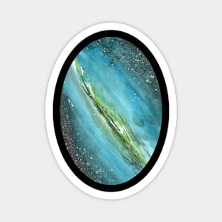 watercolour sombrero galaxy - astronomy inspired fine art Magnet