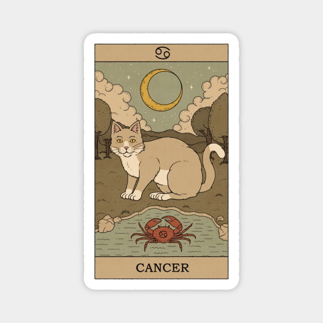 Cancer Cat Magnet by thiagocorrea