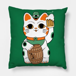 Double Lucky Cat Pillow