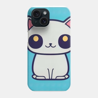 Cartoon cat character icon logo Phone Case