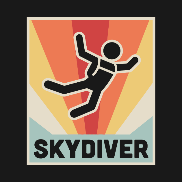 Vintage Style Skydiver by MeatMan