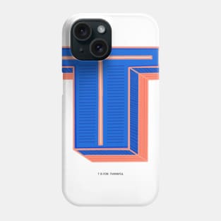 T intial Phone Case