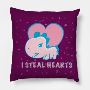 I steal hearts valentines day cute dinosaur Pillow