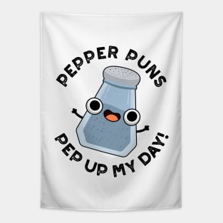 Pepper Puns Pep Up My Day Funny Food Pun Tapestry