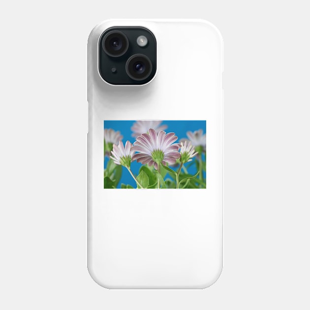 Osteospermum  Serenity White = &#39;Balserwhit&#39;  African daisy  Serenity Series  Back of flowers Phone Case by chrisburrows