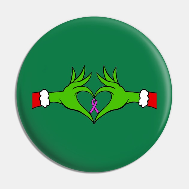 The Green Mean one with Awareness Ribbon (pink) Pin by CaitlynConnor