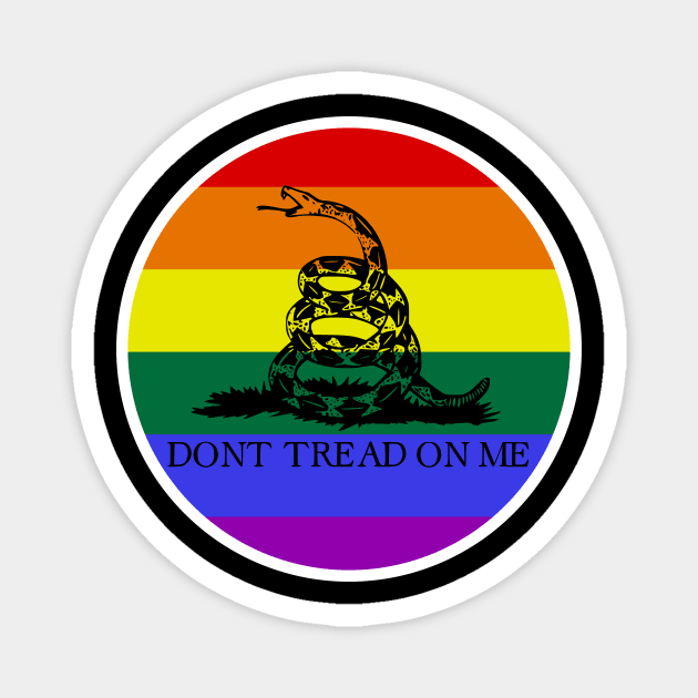 Rainbow Gadsden Flag Magnet by Shared Reality Shop