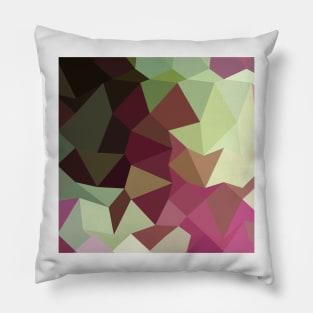 Claret Red Abstract Low Polygon Background Pillow