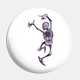 Pink Dancing Skeleton Pin