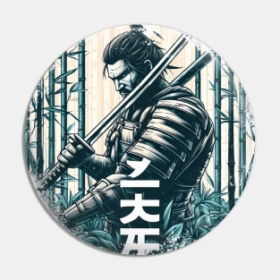 samuray kimono katana bamboo Pin