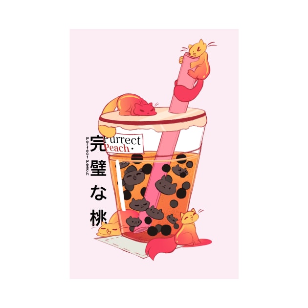 Bubble Kittea - Purrfect Peach by Marie Oliver