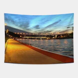 Evening embankment Tapestry