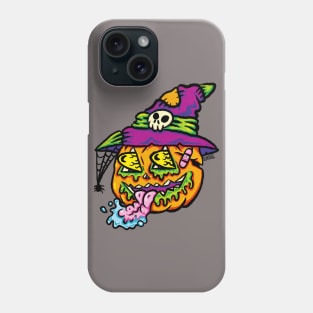 Witch pumpkin bright Phone Case