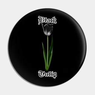 Black tulip – Gothic flower Pin