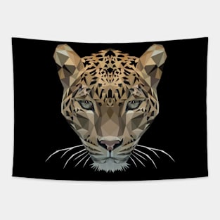 Leopard Low Poly Art Tapestry