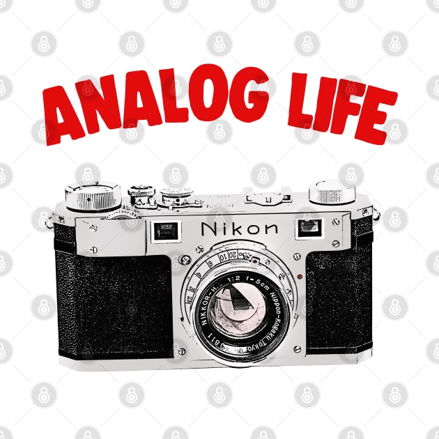 Analog Life / Camera Geek Gift Design by DankFutura