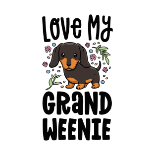 Love My Grand Weenie Dachshund Granddog Grandma Grandpa T-Shirt