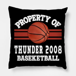 Proud Name Thunder Graphic Property Vintage Basketball Pillow