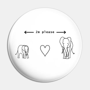 Big Elephant Says Social Distancing 2m Please Pin