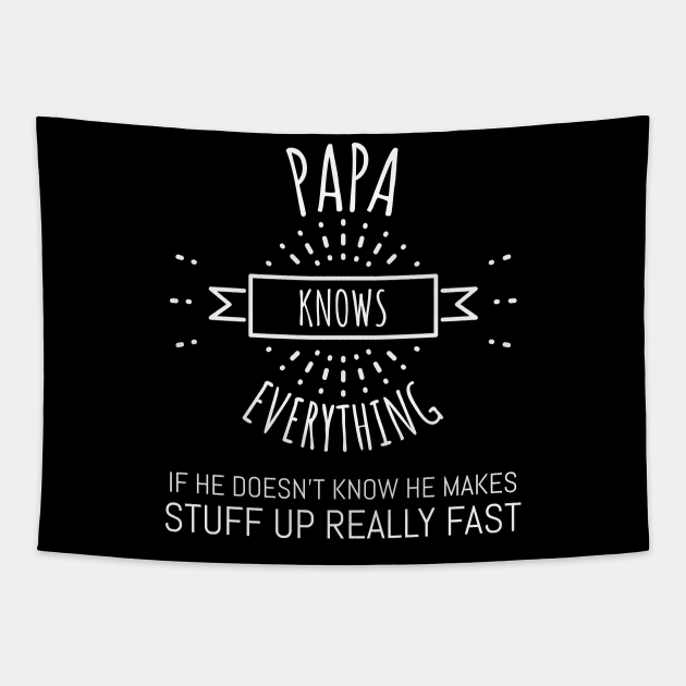 papa knows everything if he doesnt know Tapestry by Hunter_c4 "Click here to uncover more designs"