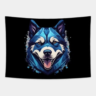 Watercolor Playful Dog Tapestry