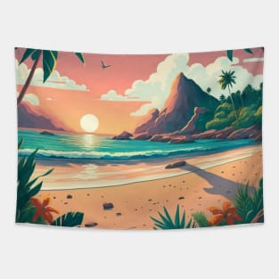 Beach, Tropical ocean Tapestry