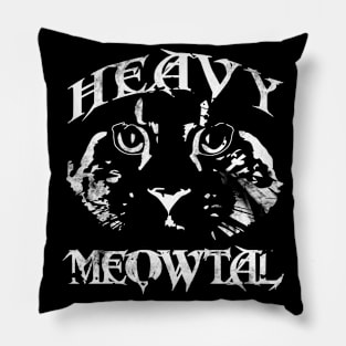 Heavy Meowtal - Cat Cats Heavy Metal Pillow