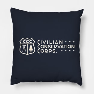 Civilian Conservation Corps - Shield Wordmark Pillow