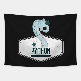 Python Coder Specialist Cute Dragon Tapestry