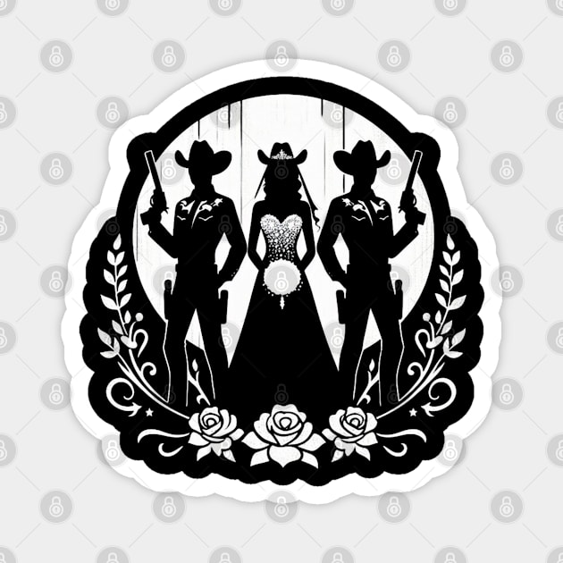 Western Wedding Bride and Bridesmaids Magnet by EverBride