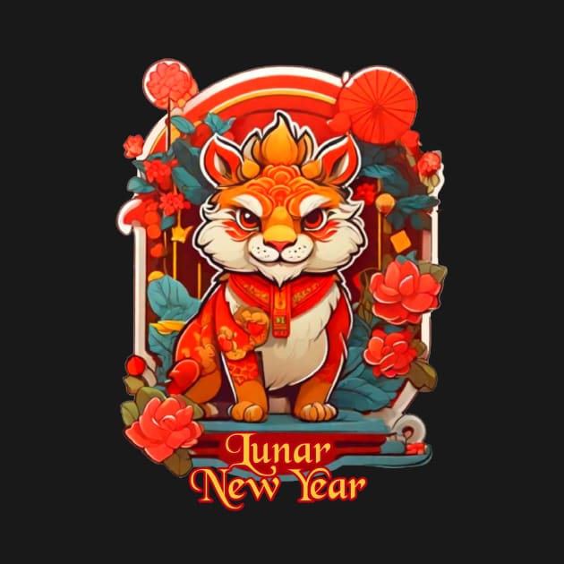 Lunar Chinese New year illustration by Migite Art