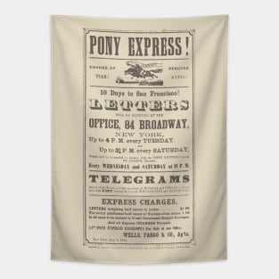 Pony Express Advertisement Tapestry