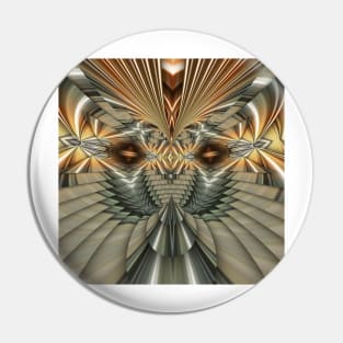 facial futuristic geometric repeating shapes designs and patterns metallic copper and silver colored Pin